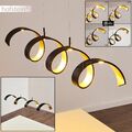 dimmbare LED Hänge Pendel Lampen Ess Wohn Schlaf Zimmer Beleuchtung schwarz/gold
