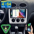 4+64G Carplay Android 15 Autoradio Für Ford Focus MK2 MK II 2004-2011 GPS Navi