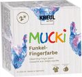 KREUL 2318 - Mucki schimmernde Funkel - Fingerfarbe, 4 x 150 ml in rosa, blau