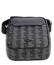 Lacoste Umhängetasche Vertical Camera Bag Bauchtasche Echtleder Monogramm Leder 