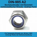 M14 DIN 985 Sicherungsmuttern A2 Edelstahl selbstsichernde Stopmutter 20-500 St