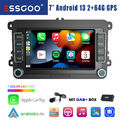 DAB+ Autoradio 64G Android 13 Carplay GPS Navi Für VW GOLF 5 T5 Multivan Touran