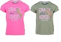 SALT AND PEPPER Mädchen Applikation/Druck Crazy Horses T-Shirt Gr. 116 / 122
