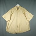 Vintage St. Michael Shirt Herren 18 gelbe Markierungen & Spencer Royal Oxford gewebt M&S