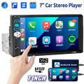 Single 1DIN Mit 7'' Autoradio Bldschirm Apple Carplay Auto FM Bluetooth + Kamera