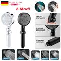5 Modi Duschkopf Stop Funktion Handbrause Duschbrause wassersparend mit Schlauch