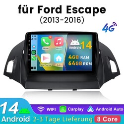 Android 14 Autoradio Für Ford Kuga 2012-2018 Escape DAB+ CarPlay GPS Navi BT SWC
