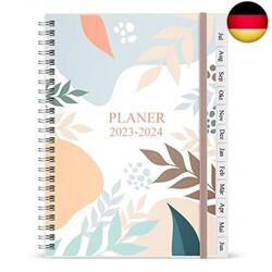 2023 Tagebuch, A5-Wochenplaner mit Monatsregistern, Rücktasche, 23 Jul-24 Jun, 