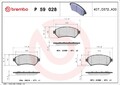 BREMBO Bremsbelagsatz, Scheibenbremse P 59 028 für OPEL PONTIAC CHEVROLET