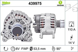 Lichtmaschine Generator Lima VALEO ORIGINS NEW OE TECHNOLOGIE 439975 14 für AUDI