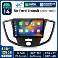 6+128G Carplay Android Autoradio Für Ford Transit 15-2018 GPS Navi 4G BT 8-kern