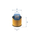 UFI Ölfilter 25.086.00 Filtereinsatz für TOYOTA PRIUS PLUS AURIS VERSO YARIS RAV