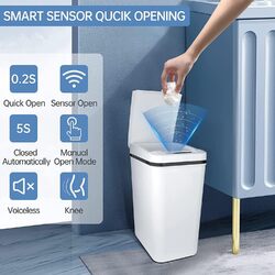 Automatik Mülleimer mit Smart Sensor Küche Abfall l Edelstahl Mülleimer DE