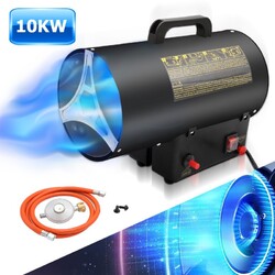 Gasheizgebläse Bauheizer Heizgebläse Gasheizer Gas Heizkanone mit Zubehör 10KW