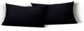 2er Pack Kissenbezug Kissenhülle Kopfkissenbezug 40x80 cm schwarz Uni Microfaser