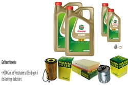 MANN-FILTER Inspektionspaket 12L CASTROL EDGE 5W-30 M für Mercedes M-Klasse ML