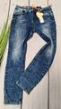 Street One Jeans Stretch Hose Modell York 30er Länge blau Muster (0 933)