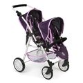 Bayer Chic 2000 Puppen Tandem-Buggy TWINNY Stars lila