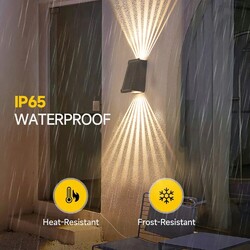 2-8x RGB/CCT LED Solarleuchten Zaunleuchte Wandlampen Gartenleuchte Außen Lampe