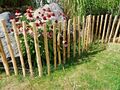 terraholz® kleiner niedriger Staketenzaun Gartenzaun Haselnuss 50cm, 60cm, 70cm
