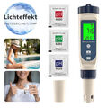 5in1 PH Wert Wasser Messgerät Digital Messer Tester Aquarium Pool Prüfer PH 0-14