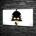 Glas-Bild Wandbilder Druck auf Glas 100x50 Deko Tiere Katze und Maus