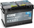 Autobatterie Exide Premium Carbon Boost EA722 72Ah 278x175x175