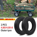 2x Schubkarre Reifen 2x Schlauch 4.80/ 4.00-8 SET Ersatzreifen Mantel Reifen DHL
