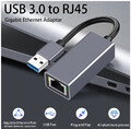 USB A auf RJ45 USB 3.0 LAN Adapter Netzwerk Ethernet Konverter Gigabit RJ45 LED
