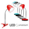 Schreib Tisch Lese Lampe Klemm Leuchte Schwanenhals Retro Design E27 in 5 Farben