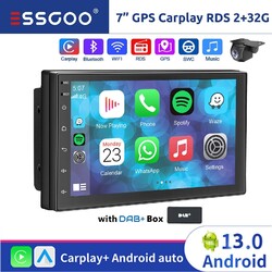 Android 13 Apple Carplay Autoradio 7"  GPS NAVI USB WIFI KAM DAB 2 DIN Bluetooth