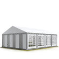 5x8m PVC Partyzelt Bierzelt Zelt Gartenzelt Festzelt Pavillon grau-weiß NEU