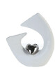 Skulptur Balance Heart  Herz Silber Deko Objekt 18 cm zum Beschriften (#100)