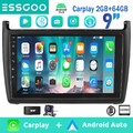 Android 14 DAB+ Autoradio 2+64G Für VW Polo 6R 6C 9N 2008-2015 9" Carplay BT Kam