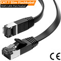 Cat 7 Rohkabel Slim Patchkabel Netzwerkkabel Flachkabel Ethernet LAN Kabel Black