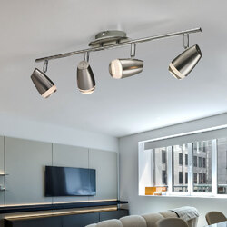 Deckenleuchte Spotleiste Deckenlampe schwenkbar LED Wohnzimmerlampe Chrom L 58cm