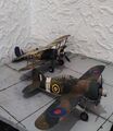 1:48 Royal Air Force F2A Buffalo & Gloster Gladiator Revell gebaut 2. Weltkrieg