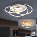 Deckenlampe Deckenleuchte Wohnzimmerlampe LED Ringe Design gold silber D 50 cm