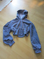 H & M Damen-/Teenies-Sweaty-Gr. S-flieder/schwarz-extravagant-sehr kurz