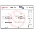 P 50 021 BREMBO Bremsbelagsatz, Scheibenbremse PRIME LINE