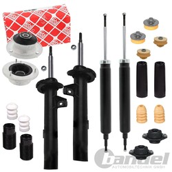 4x GASDRUCK STOßDÄMPFER + FEBI DOMLAGER passend für BMW 1er E81 E82 3er E90