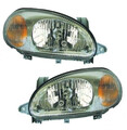 Scheinwerfer Set für Daewoo Lanos 1997- H4 Halogen Streuscheibe