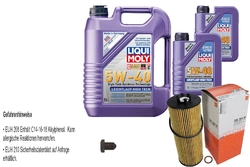 MAHLE Ölfilter 7 L LIQUI MOLY 5W-40 High Tech für Audi A6 Avant 2.5 Allroad