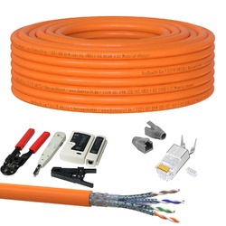 Cat7 Verlegekabel Netzwerkkabel Datenkabel Kat Lan Kabel Ethernet Simplex Duplex15 - 500m✅1000 MHz✅ 10 Gbit✅ Varianten✅ DHL Versand🚚