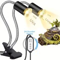 Terrarium Aquarium Heizlicht Wärmelampe UVA UVB E27 Reptilien Strahler 25W+50W