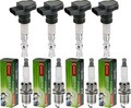 4x KAMOKA Zündspule + DENSO Zündkerze für VW Golf VI 5K1 2.0 GTI Skoda Octavia
