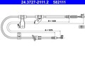 ATE HANDBREMSSEIL HINTEN RECHTS PASSEND FÜR MITSUBISHI COLT | 24.3727-2111.2