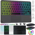 QWERTZ Touchpad Bluetooth Tastatur Maus für iPad iOS Android PC Windows Tablet