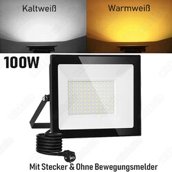 LED Fluter 10-100W Strahler Baustrahler Scheinwerfer Mit/Nein Stativ Flutlicht