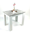 Esstisch Tisch Esszimmertisch Küchentisch Beton Optik Weiß 86x60cm NEU